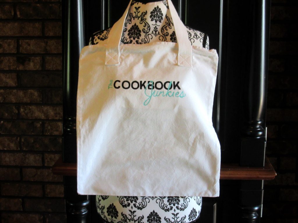 cookbook junkies book bag white 2